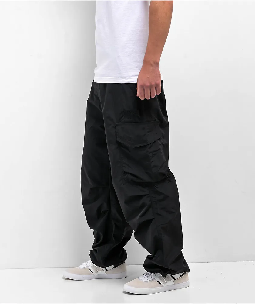 Empyre Canopy Black Cargo Parachute Pants 