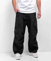 Empyre Canopy Black Cargo Parachute Pants 