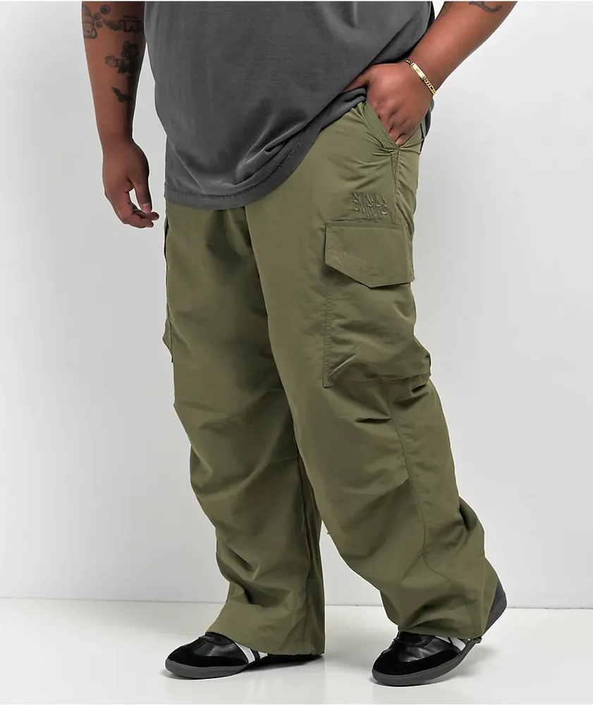 Empyre Canopy Olive Green Cargo Parachute Pants 