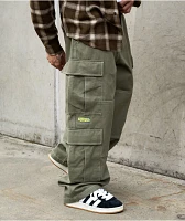 Empyre Canvas Deep Lichen Ultra Loose Double Cargo Pants