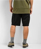 Empyre Cargo Loose Fit Black Skate Shorts