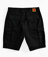 Empyre Cargo Loose Fit Black Skate Shorts