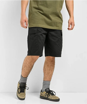 Empyre Cargo Loose Fit Black Skate Shorts