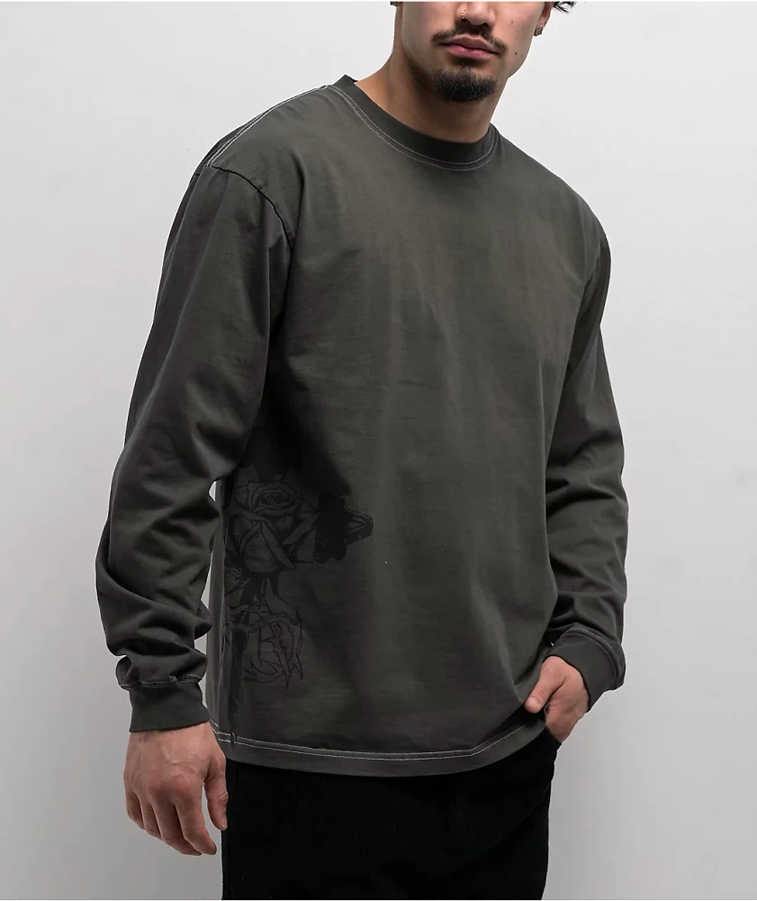 Empyre Centered Charcoal Long Sleeve T-Shirt