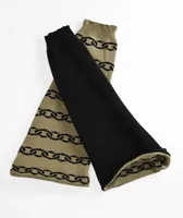 Empyre Chains Khaki & Black Reversible Leg Warmers