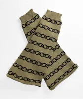 Empyre Chains Khaki & Black Reversible Leg Warmers