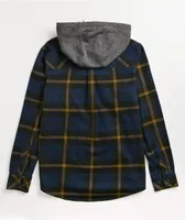 Empyre Chancer Blue & Yellow Hooded Flannel Shirt