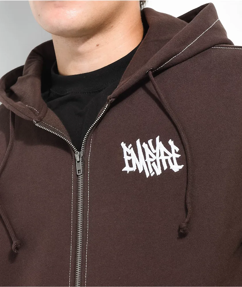 Empyre Cheap Trick Brown Zip Hoodie