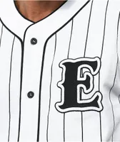 Empyre Chuck White & Black Pinstripe Baseball Jersey