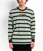 Empyre Claws Black & Green Long Sleeve Stripe T-Shirt