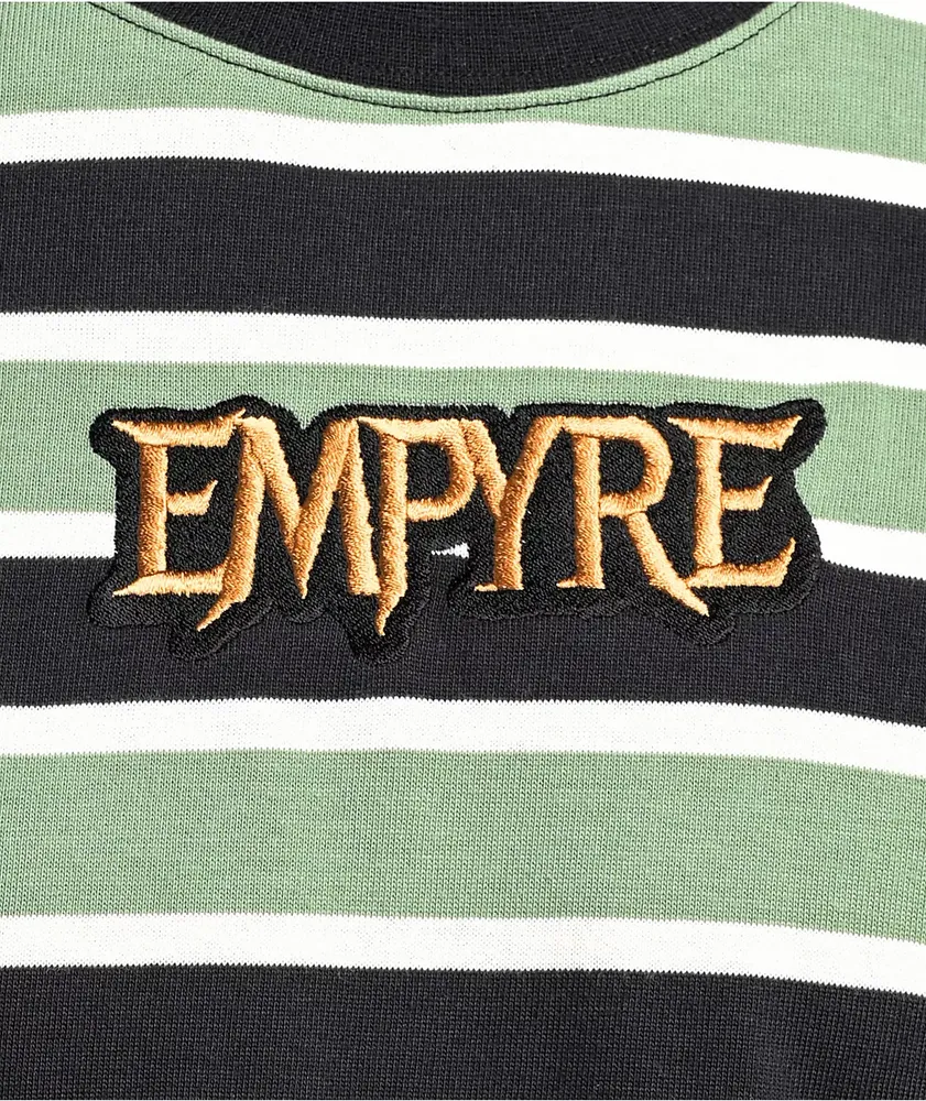 Empyre Claws Black & Green Long Sleeve Stripe T-Shirt