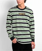 Empyre Claws Black & Green Long Sleeve Stripe T-Shirt