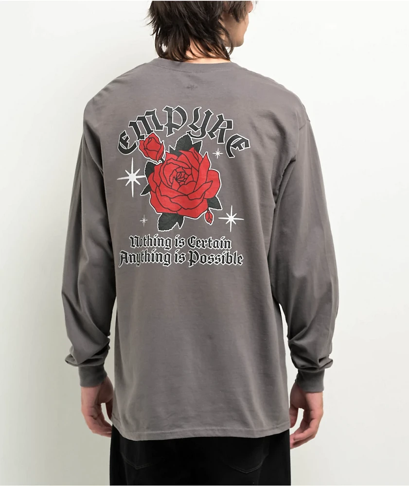 Empyre Collegiate Metal Grey Long Sleeve T-Shirt