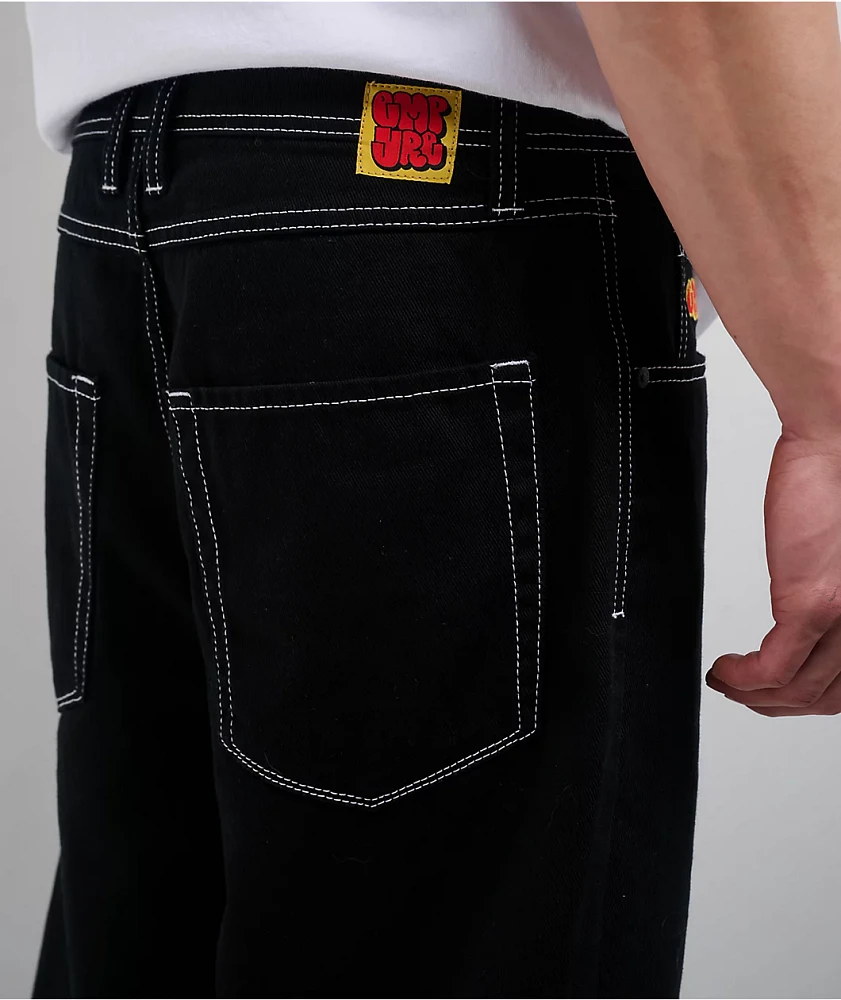 Empyre Contrast Black Loose Fit Skate Jeans