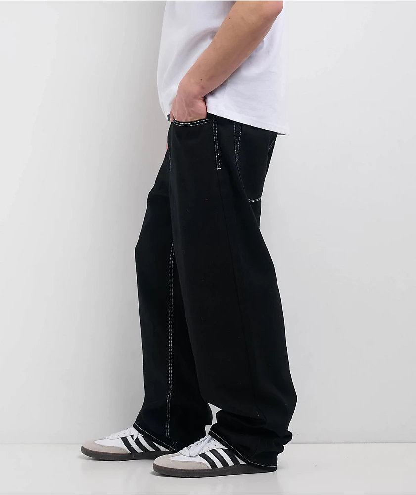 Empyre Contrast Black Loose Fit Skate Jeans