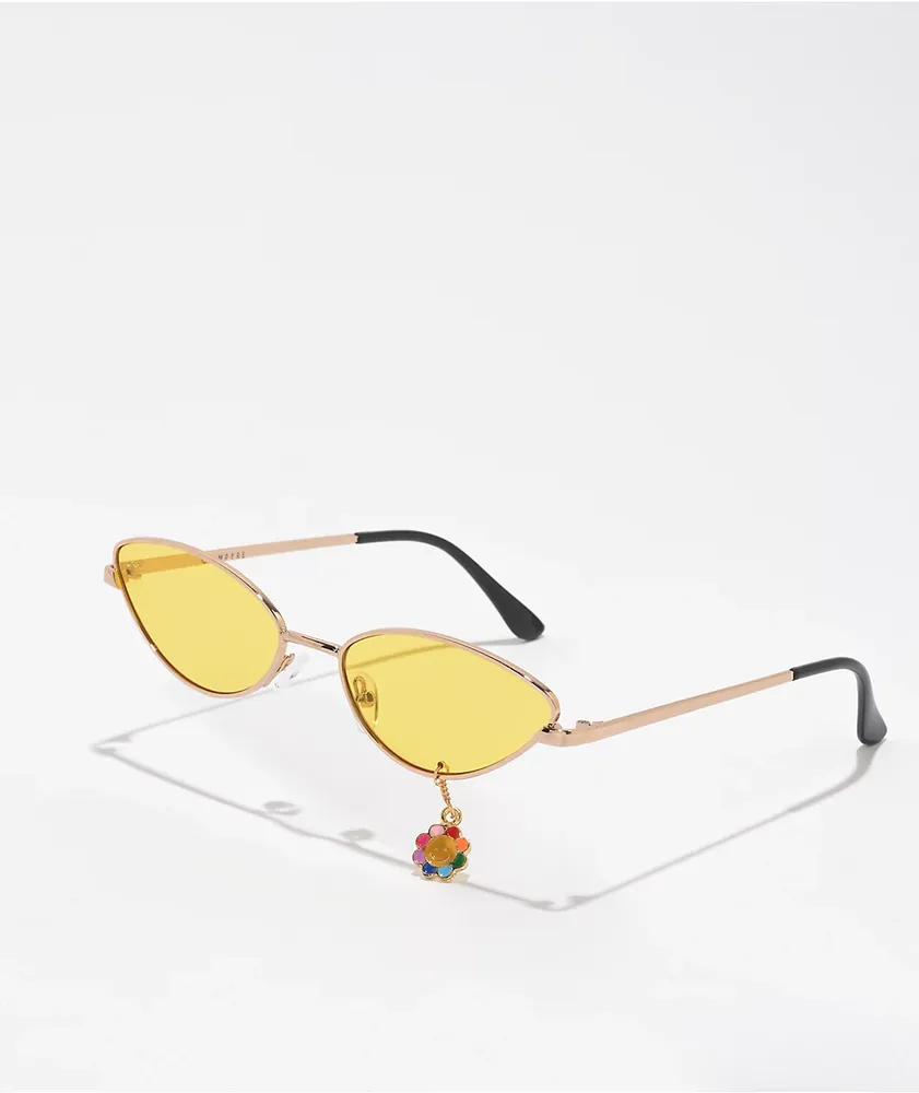 Empyre Cool Cat Flower Yellow Sunglasses