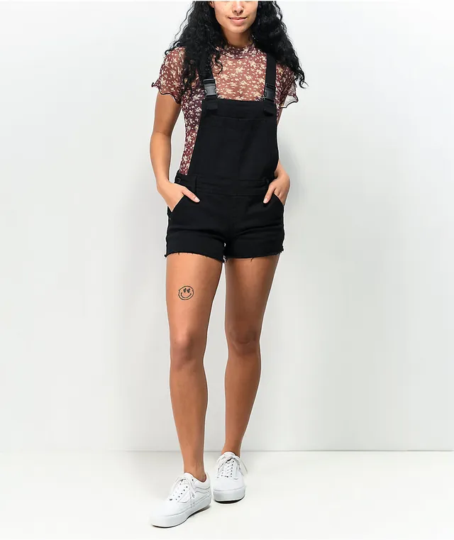 Empyre Cora Utility Buckle Black Overall Shorts