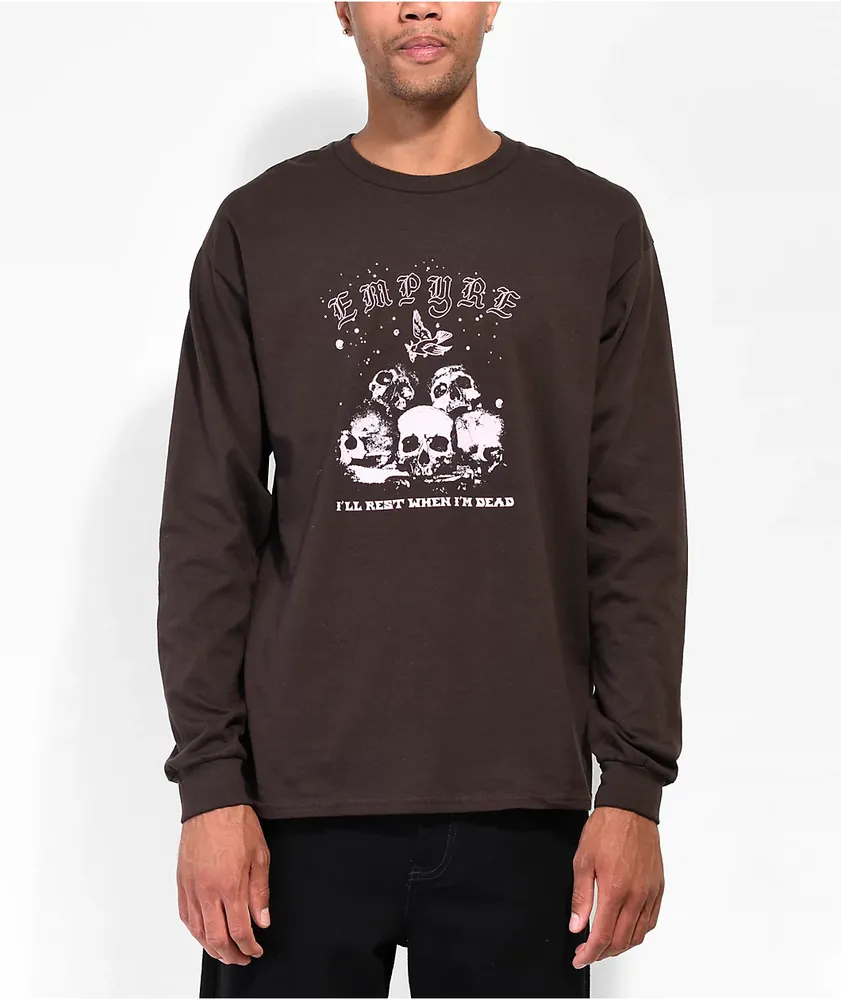 Empyre Cousin Of Death Brown Long Sleeve T-Shirt