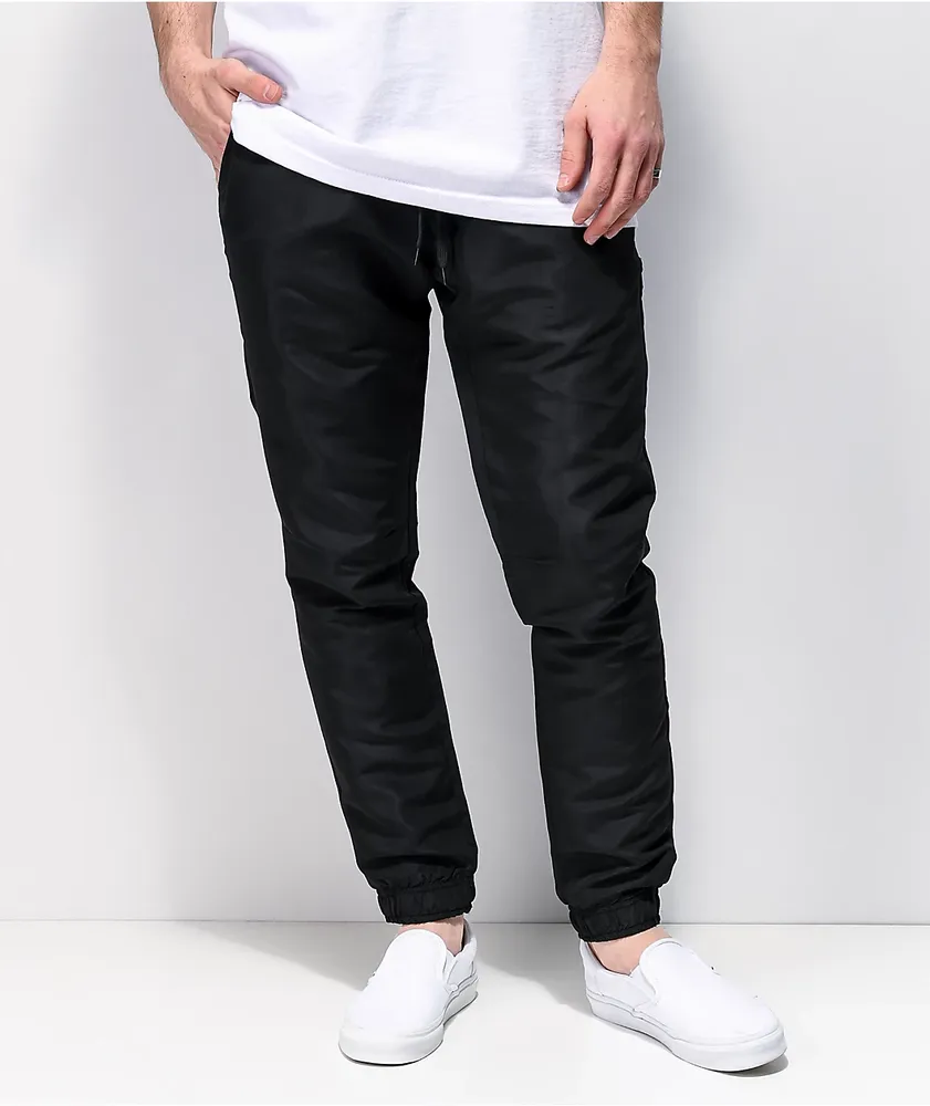 Empyre Creager Stretch Elastic Waist Black Jogger Pants