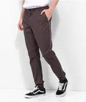 Empyre Creager Stretch Elastic Waist Brown Jogger Pants