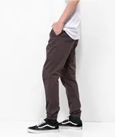 Empyre Creager Stretch Elastic Waist Brown Jogger Pants