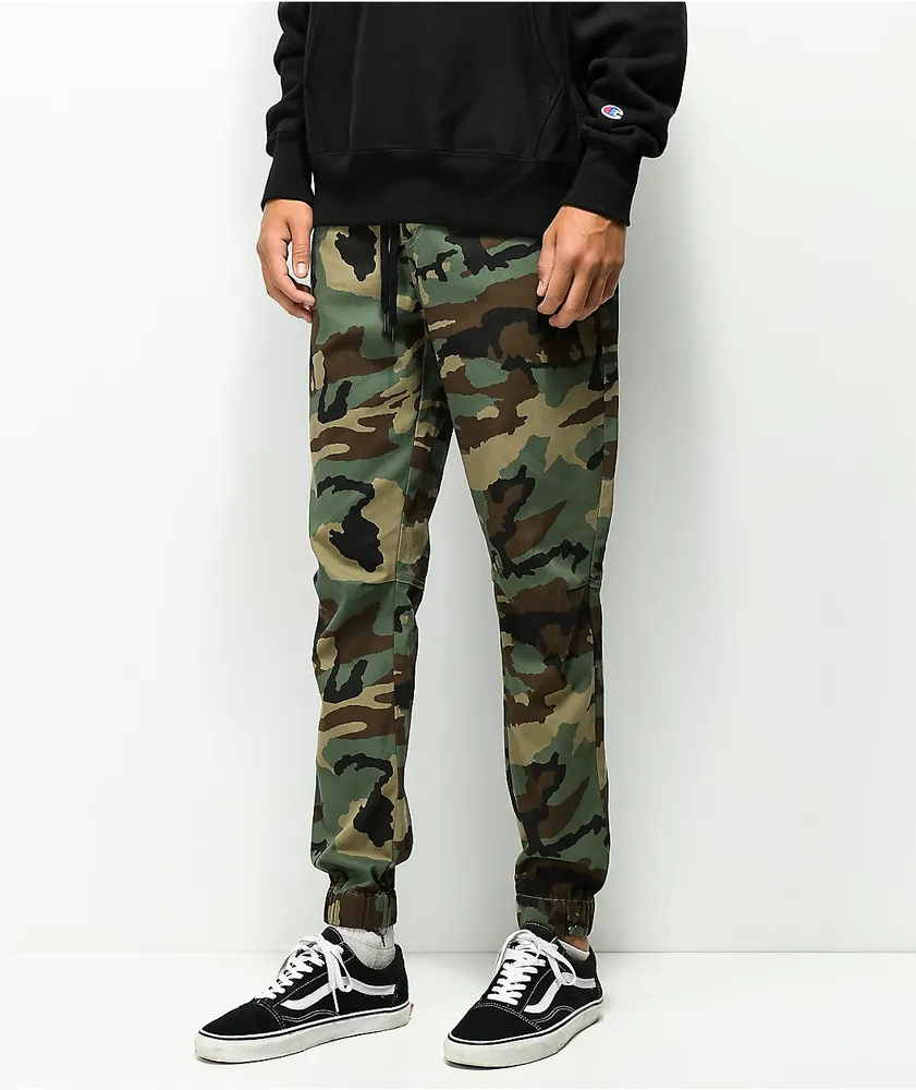 Empyre Creager Stretch Elastic Waist Camo Jogger Pants