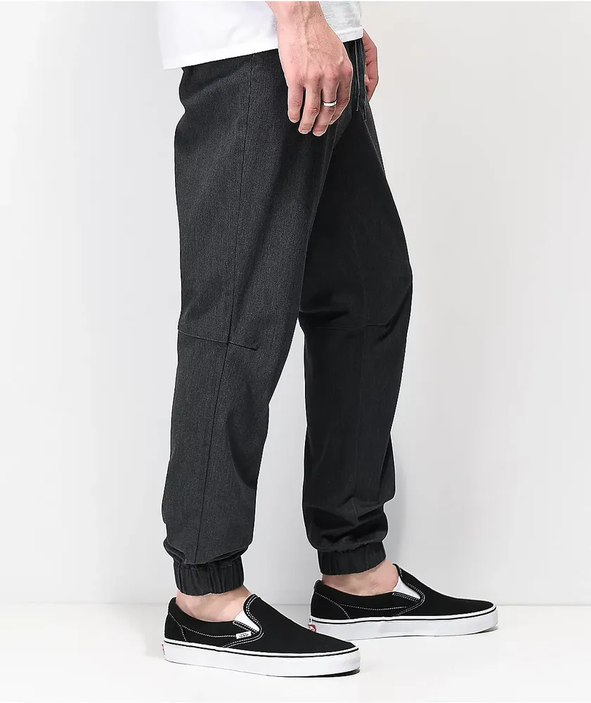 Empyre Creager Stretch Elastic Waist Black Jogger Pants