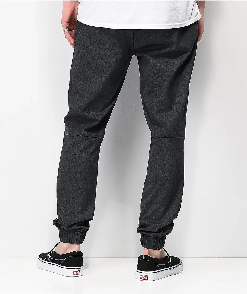 Empyre Creager Stretch Elastic Waist Heather Grey Jogger Pants