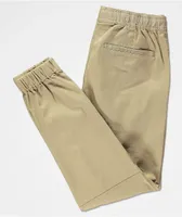 Empyre Creager Stretch Elastic Waist Khaki Jogger Pants