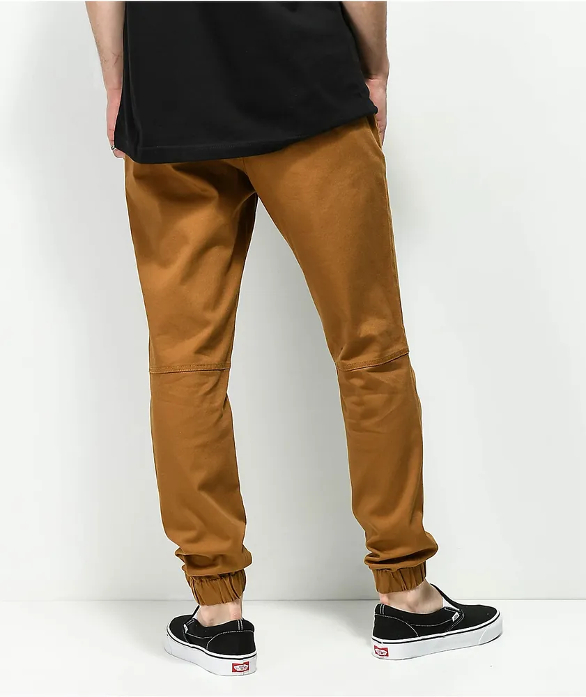 Empyre Creager Stretch Elastic Waist Tobacco Jogger Pants