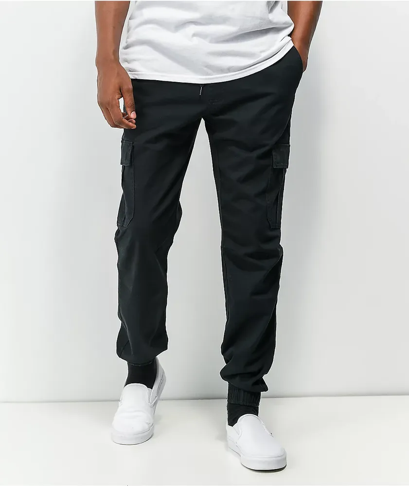 Empyre Creago Black Cargo Jogger Pants