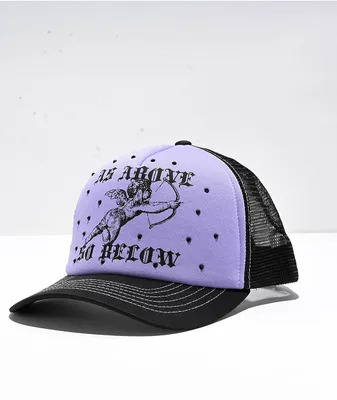 Empyre Cue Black & Lavender Trucker Hat
