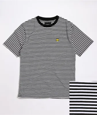 Empyre Dang It Black & White Striped Knit T-Shirt