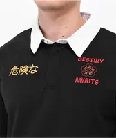 Empyre Destiny Awaits Black Long Sleeve Polo Shirt