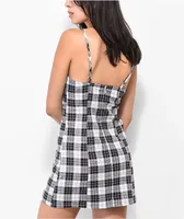 Empyre Dia Black & White Plaid Mini Dress