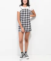 Empyre Dia Black & White Plaid Mini Dress