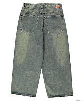 Empyre Dirty Dark Blue Wash Ultra Wide Skate Jeans