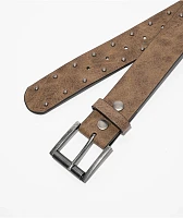 Empyre Distressed Studded Brown Belt