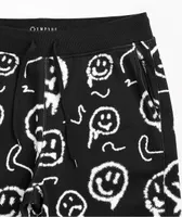 Empyre Doodles Black & White Sweat Shorts