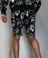 Empyre Doodles Black & White Sweat Shorts