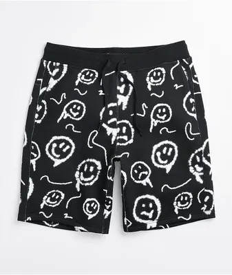 Empyre Doodles Black & White Sweat Shorts