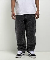 Empyre Double Knee Black Wash Ultra Loose Canvas Skate Pants