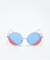 Empyre Duo Blue & Pink Round Sunglasses