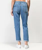 Empyre Easton Medium Wash Distressed Boyfriend Jeans