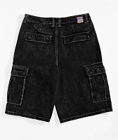 Empyre Easy Now Cargo Ultra Loose Black Denim Skate Shorts