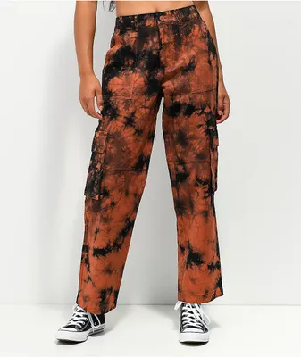 Empyre Echo Orange & Black Cargo Pants