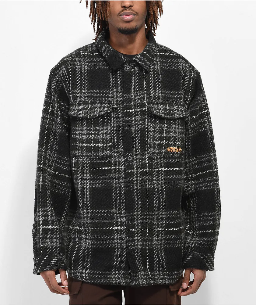 Empyre Eddy Black, Grey & Yellow Flannel Shirt