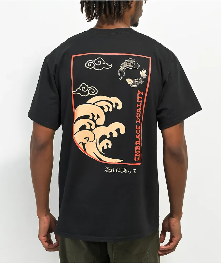 Koi Fish printed T-Shirt (Black) | NOVMTL