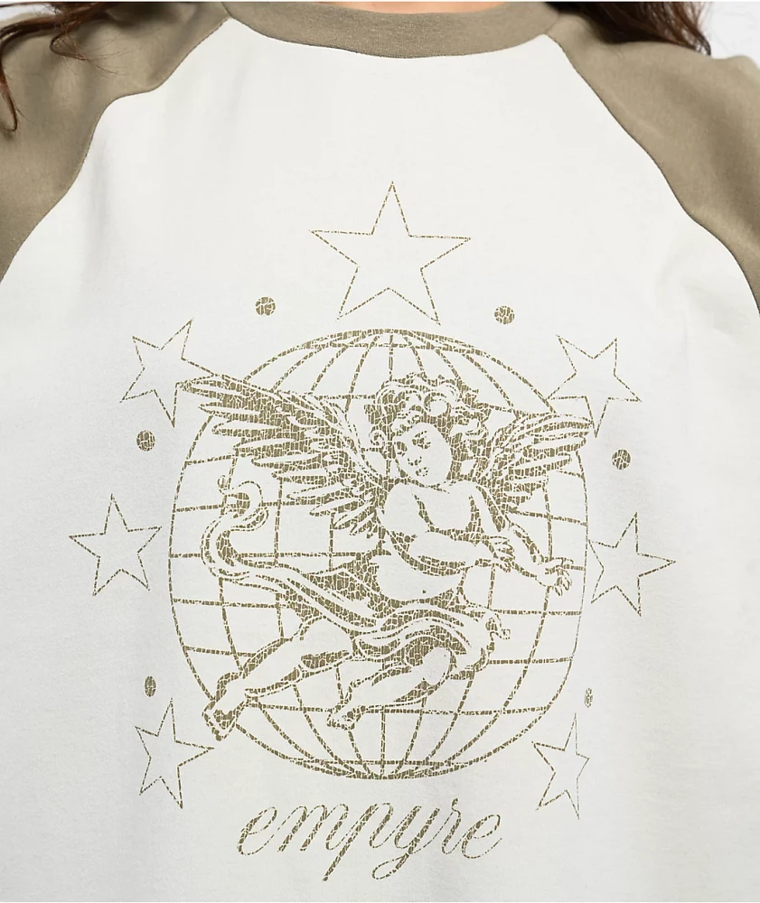 Empyre Emmy Green & Natural Raglan Long Sleeve T-Shirt