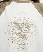 Empyre Emmy Green & Natural Raglan Long Sleeve T-Shirt